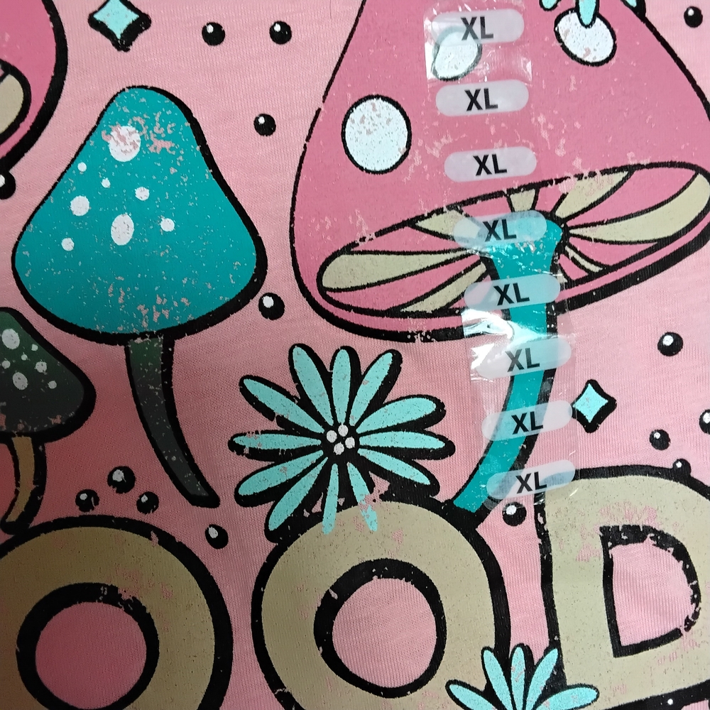 Outside The Limits XL T-shirt Distressed Mushroom Graphic "Good Vibes" - Picture 4 of 9